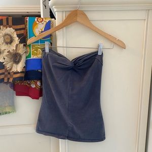 Boutique Vintage Blue Tube Top